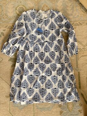 NWOT Jcrew Blue & White Paisley Print Swim Coverup